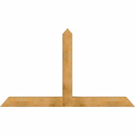 Ekena Millwork Portland Rough Sawn Timber Gable Bracket, Western Red Cedar, 84"W x 49"H x 6"D x 6"F, 14/12 Pitch GBW084X49X0606POR00RWR